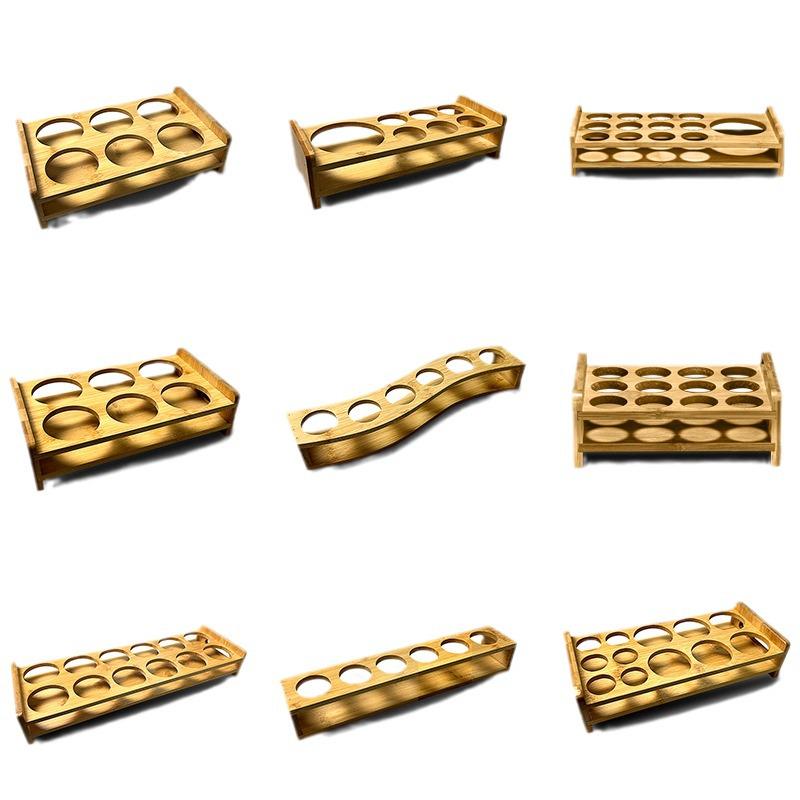 Bamboo Shot Glass Holder & Decanter Rack Set