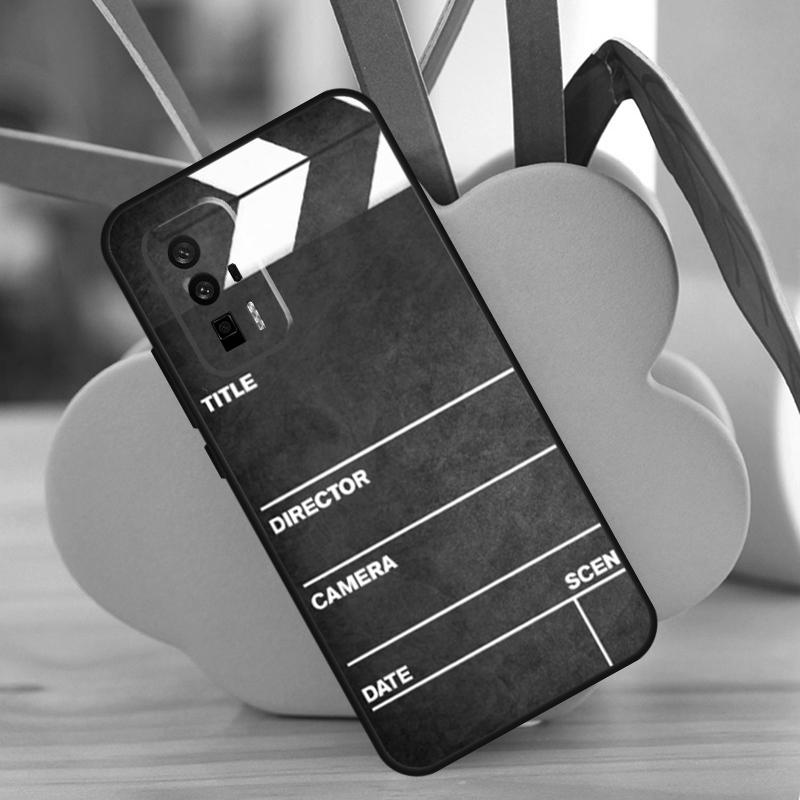 Film Clapperboard Case For Xiaomi 14 13 Ultra 11T 12T 13T Pro 12 Lite POCO F6 F5 X6 M6 Pro X5 X3 F3 M5s Cover