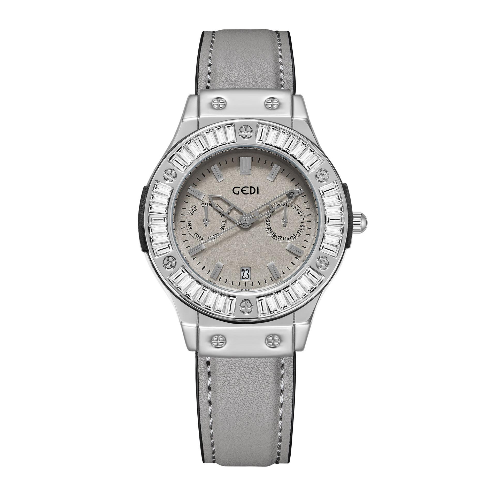 Moranti Gray Women S Watch Silicone Inner High-End Quartz Watch Waterproof Women S Watch