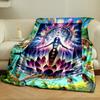 Chakra Meditation Lotus Blanket bedroom Blanket for Livingroom Couch lunch break Soft throw for Friend's festival Gift