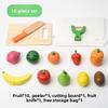 Wooden Fruit And Vegetable Cutting Toy With Magnetic Pieces For Preschool Kids Imaginative Play
