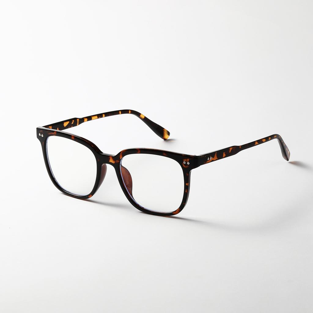 Glasses B319 Square Rivet Retro Solid Color Frame Student Temperament Flat Mirror