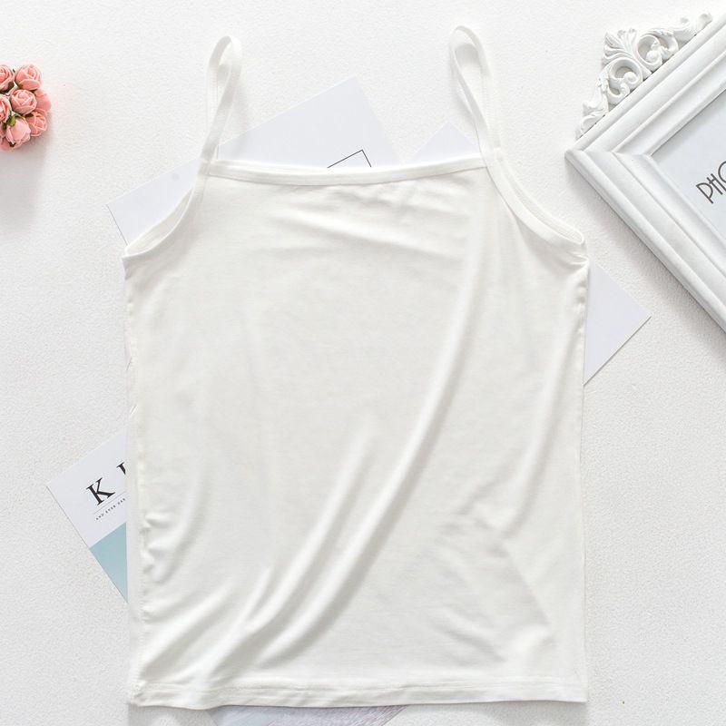 Women's Plus Size Lace Cotton Camisole - Slimming Black/White Spring Summer Top