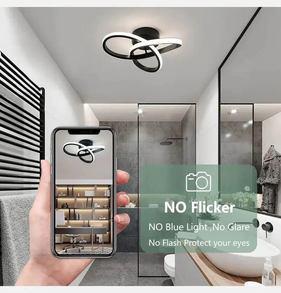 Modern Ceiling Light Household LED Pendant Light Three Color Light Bedroom Light Surface Installation 220V Restaurant Light