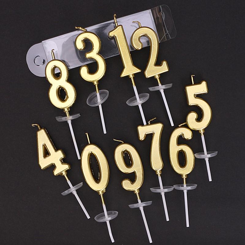50 Gold and Silver Number Candle Cake Toppers - Individually Boxed Party Decorations