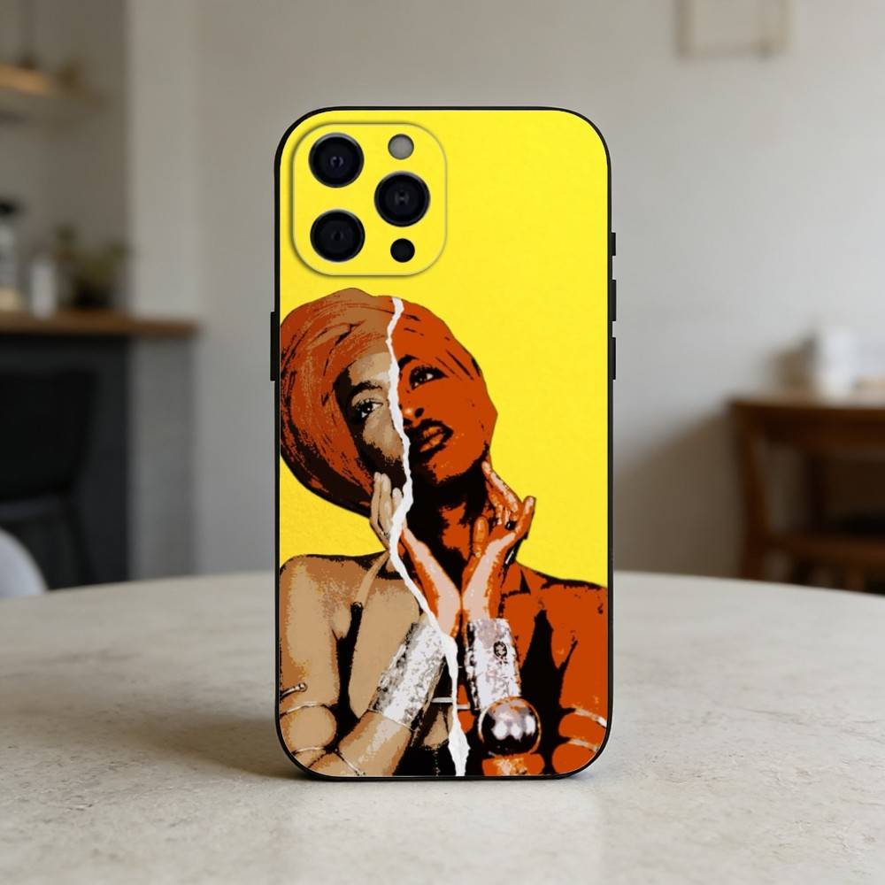 Erykah Badu Phone Case Silicone black Soft For IPhone 17,16,15,14,13,12,11,SE,Plus Pro Max