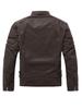Men's Slim Fit Frosted Leather PU Motorcycle Jacket - Stylish Autumn & Winter Wear