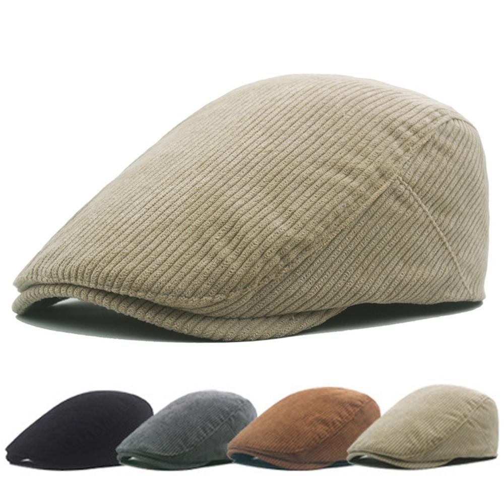 New Beret Corduroy Ivy Cap Hat Painter Hat Advance Cap Solid Color Newsboy Hat Classic Adjustable Vintage Casual Hat For Unisex