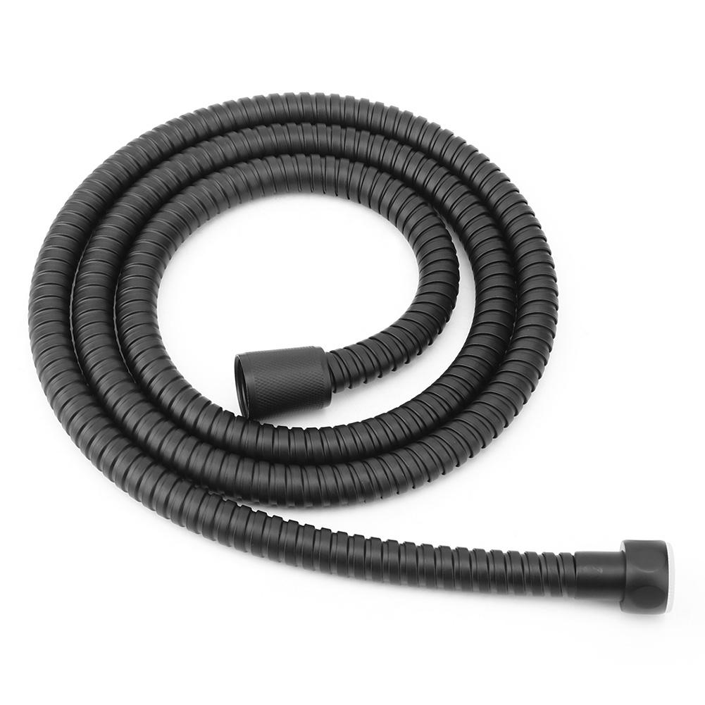 1.5m Matte Black High Pressure Stainless Steel Flexible Shower Hose Pipe Bathroom Accessory