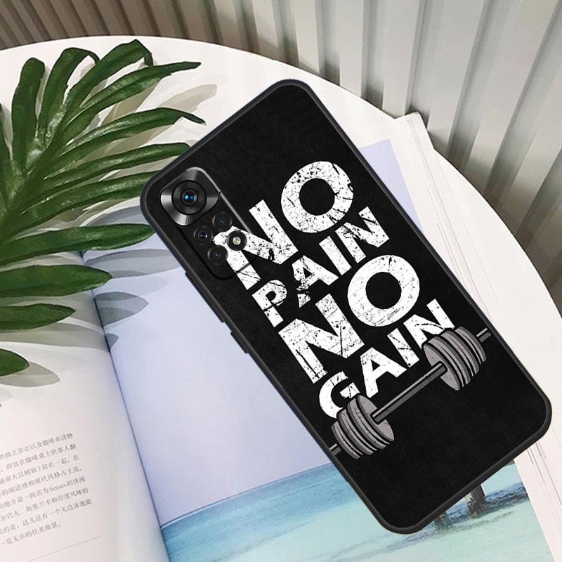 No Pain No Gain Training Funda For Xiaomi Redmi Note 13 10 11 12 14 15 Pro Plus Case For Redmi 15C 12C 13C 14C 10C 15