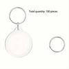 100pcs Pendant Picture Frame Keyrings, Photo Frame Keyring Holder,