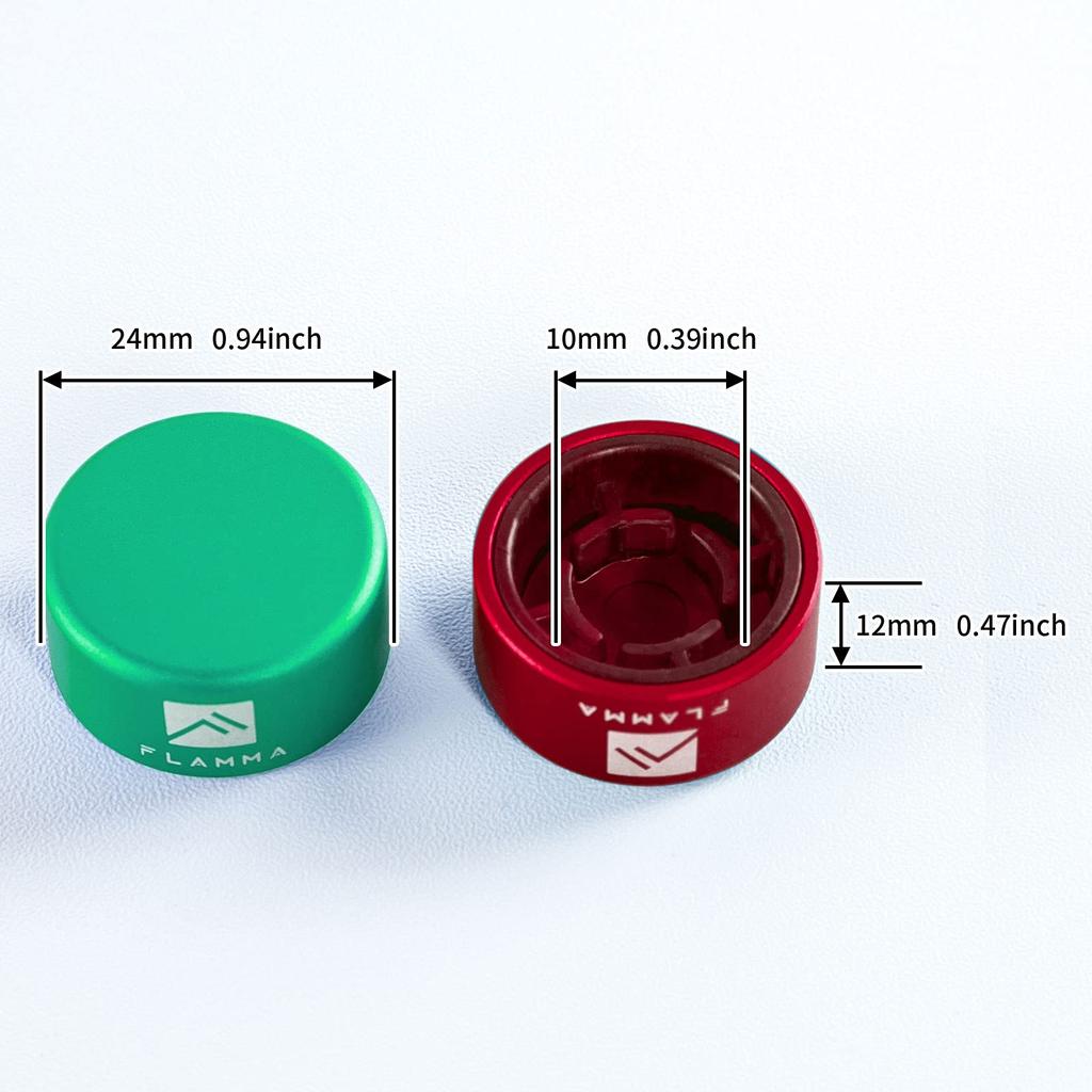 FLAMMA Metal Footswitch Installation Protective Caps for Guitar Effects Pedal 10 Pieces Toppers, One-Step Buttons, Colorful,