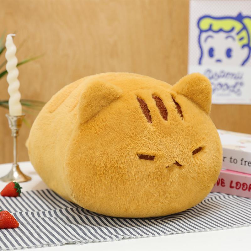 Calico Round Cat Plush Cushion Toy - Cute Chubby Brown Sugar and Orange Cat Doll 50cm жёлтый