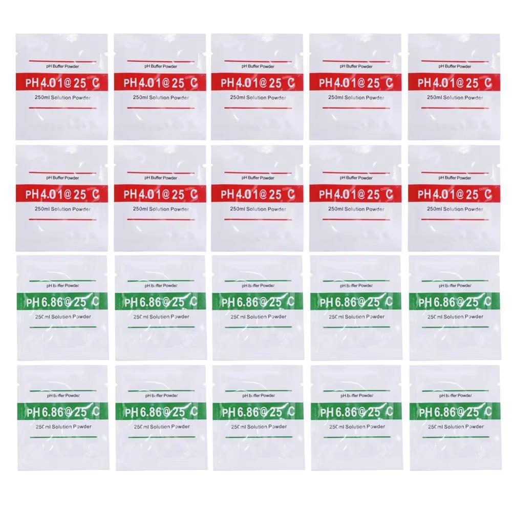 25pcs/lot PH Buffer Powder 4.00/6.86/9.18 Calibration Point PH Measure Calibration Solution Tool Accessories For PH Test Meter