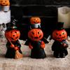 3Pcs/Set Durable Pumpkin Wizard Statue Craft Halloween Ornament  Home Decor