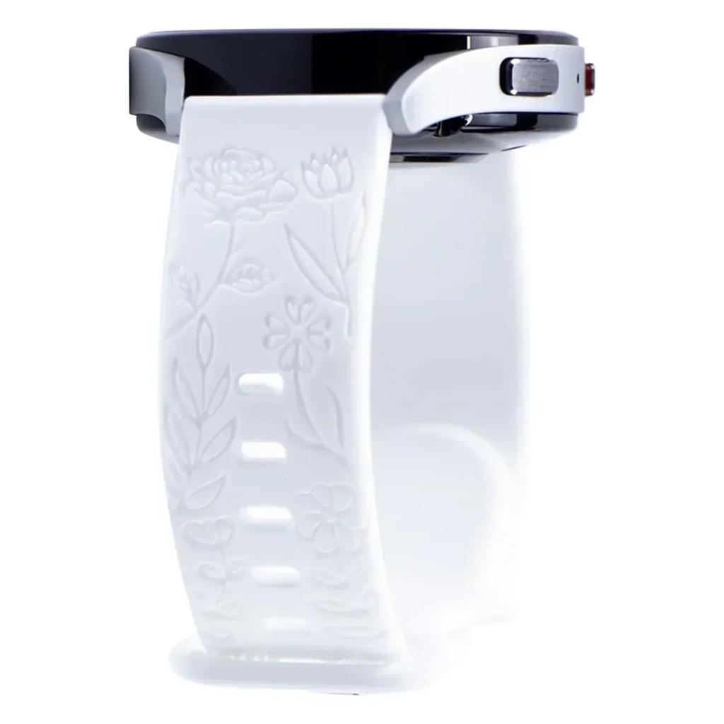 22mm Engraved Strap for Samsung Galaxy Watch 7 6 5 4 6Classic 20mm Silicone Sport Bracelet for Huawei Watch GT5 GT4Pro Watchband