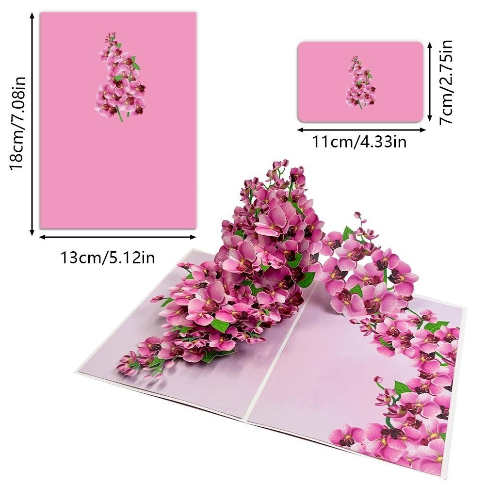 Pop-Up Design 3D Pop-Up Rose Card Rose Wedding Greeting Card Mother'S Day