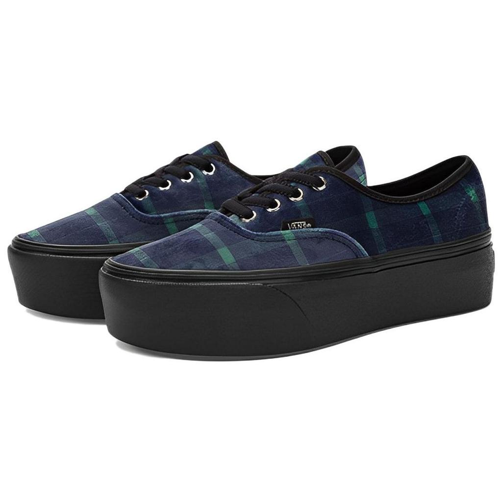 Vans Autentické Stackform Velvet Plaid - Zelené Černé Pánské Tenisky VN0A5KXX203