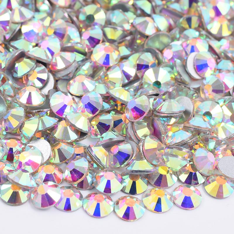 Glitter SS6 SS12 SS16 SS20 Light Rose Flat Back Crystal Stones Applique Non Hotfix Strass Glass Nail Rhinestone for DIY Craft