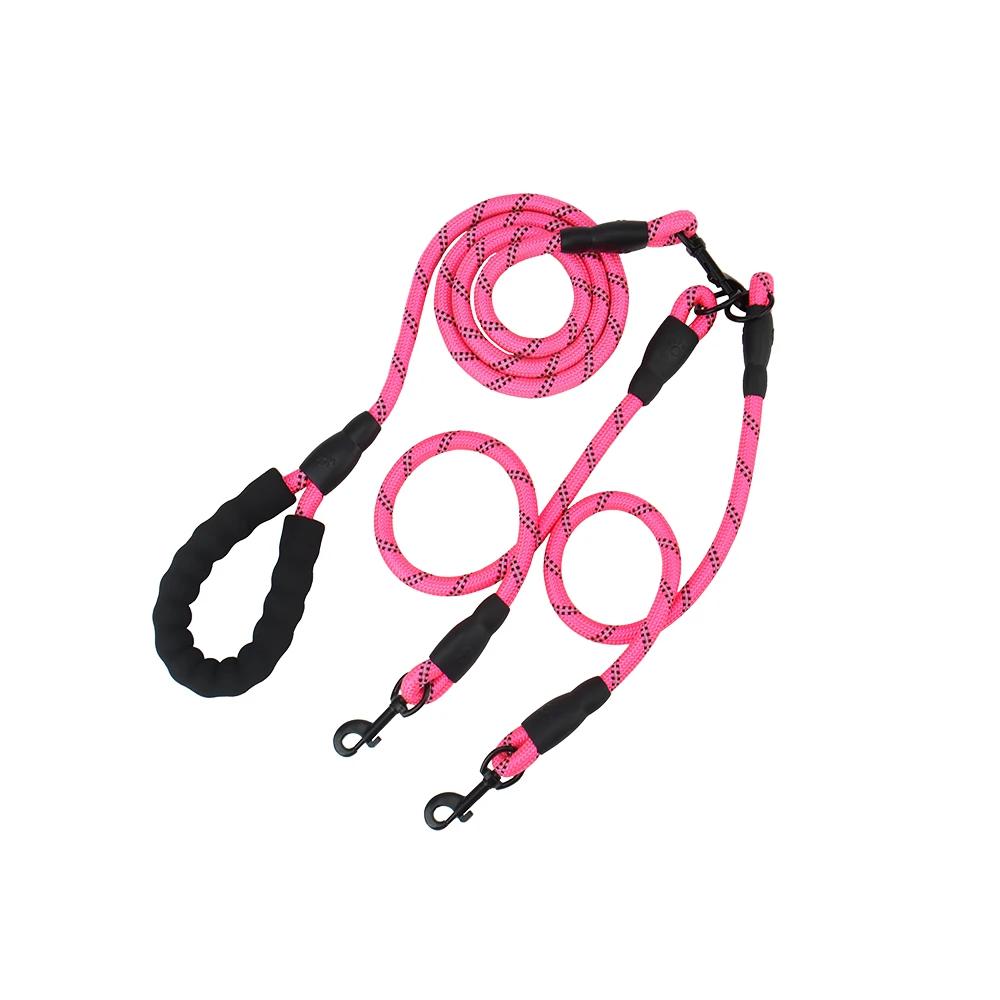 

Классический поводок для собак, светоотражающий, не спутывающийся, съемный поводок, 2/3/4-сторонний поводок для собак с мягкой ручкой для обучения выгулу собак