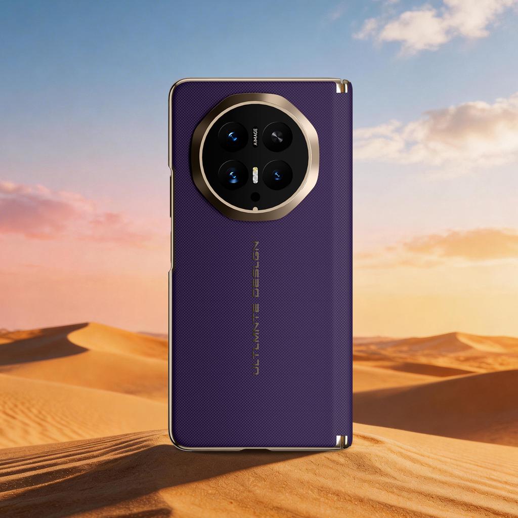 Hochwertige vergoldete Seitenlederhülle für Honor Magic V6 Schutzhülle Handy Magic V6 Rückabdeckung