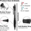 USUAL12 Color 0.5mm Erasable Gel Pens,Make Mistakes Disappear Colored Pens,Fine Point Retractable Erasable Gel Pens for