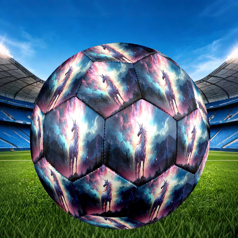 1pc Unicorn Mountains Size 5 Soccer Ball Professional Match Training Football Indoor &Outdoor Sports Ball Lightweight Durable C6546