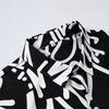 Casual Men's Letter Graffiti Print Short Sleeve Shirt