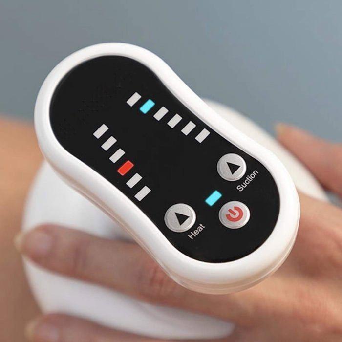 Masseur Anti-Cellulite, Appareil de Massage Aspiration et Chaleur, Thérapie Par Vide, Intensité Réglable, Rechargeable, Jambes, USB