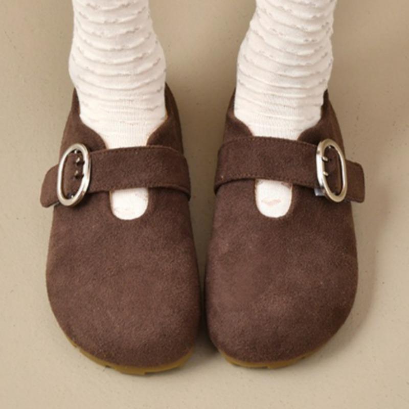 

Модные женские балетки, мягкие лоферы, обувь Осень 2025, модные замшевые туфли, дизайнерская пряжка, неглубокие повседневные кроссовки, нарядные, уютные, zapatos mujer 35