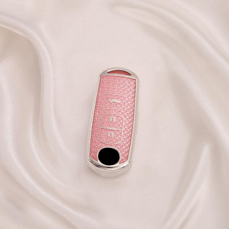 Crystal TPU 3 Button For Mazda Cx30 Cx5 Cx50 Cx9 Mx5 CX-3 CX-5 CX-7 Miata Remote Smart Car Key Case Cover Fob Holder Accessories