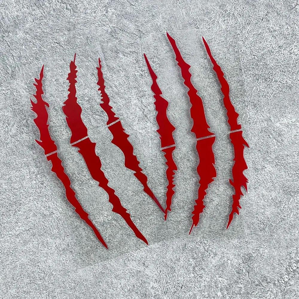 2pcs Monster Claw Scratch DIY Funny Motorcycle Headlight Stickers Motorbike Helmet Decals for Shark LS2 Arai Shoei AGV HJC Bell