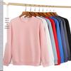 Hua Cotton Round Neck Unisex Hoodie - Autumn/Winter Classic Solid Color