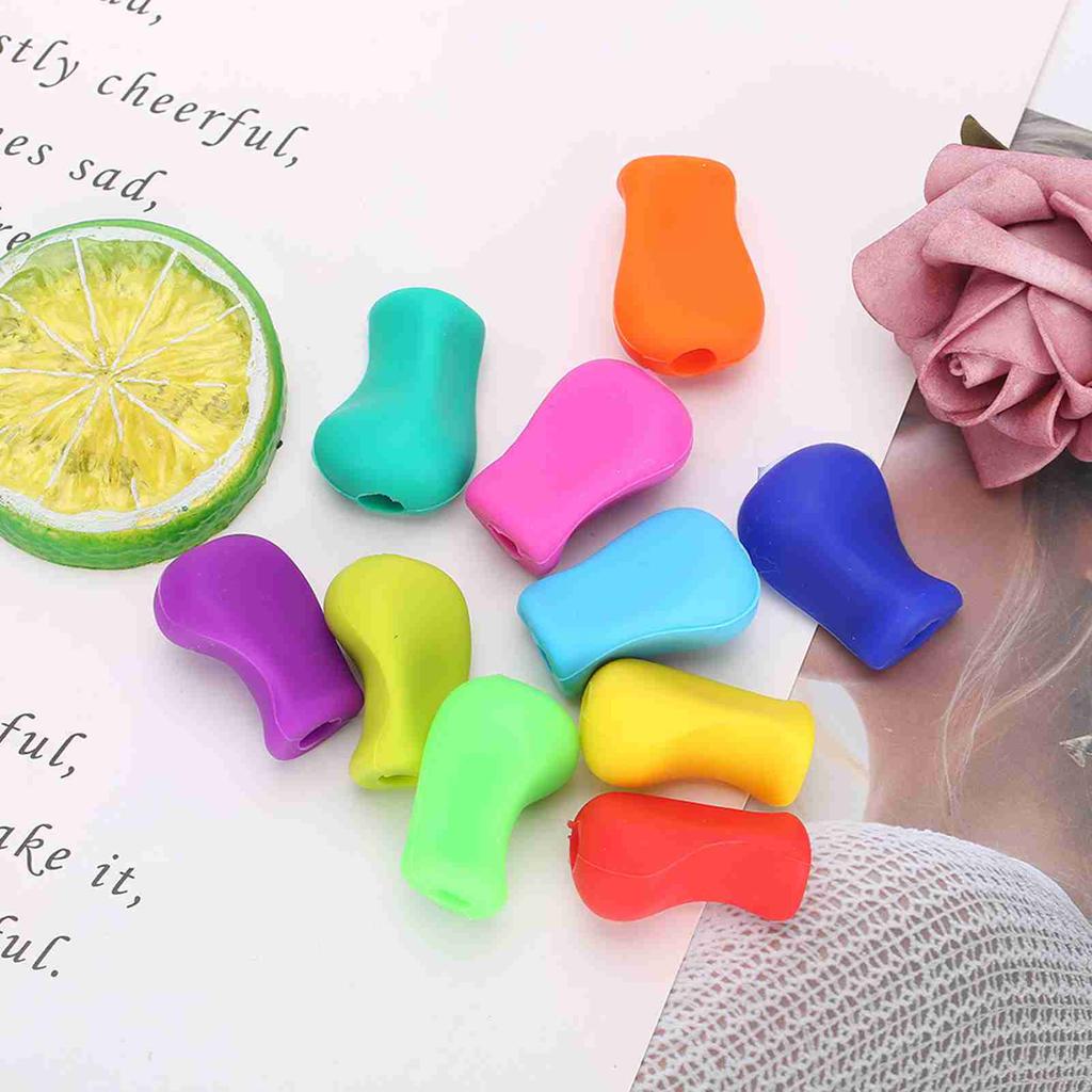 10pcs Silicone Pencil Writing Holder Ergonomic Pen Writing Aid Tool for Children Students