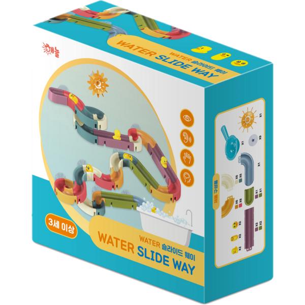 Haeneul Water Slide Way DIY Baby Bath Lek Vattenleksak Koreanska barnleksaker
