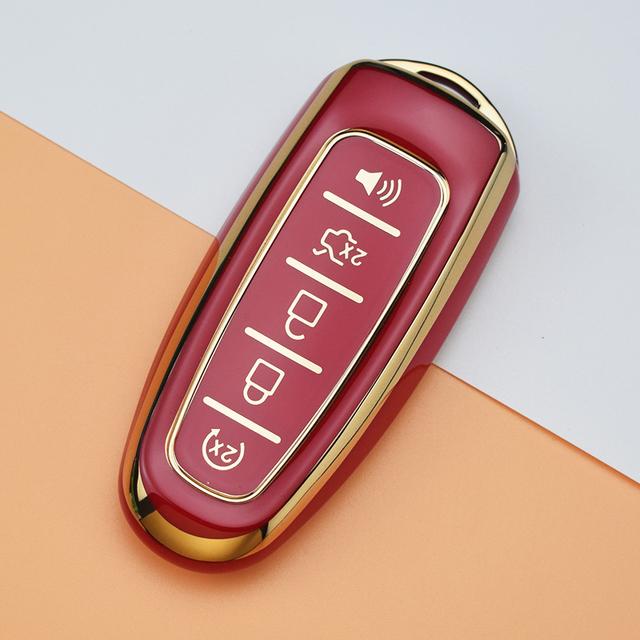 5 Button Car Remote Key Cover Shell Fob Case for Ford Edge Escape Expedition Explorer Focus Taurus Flex C-MAX Keychain Protector