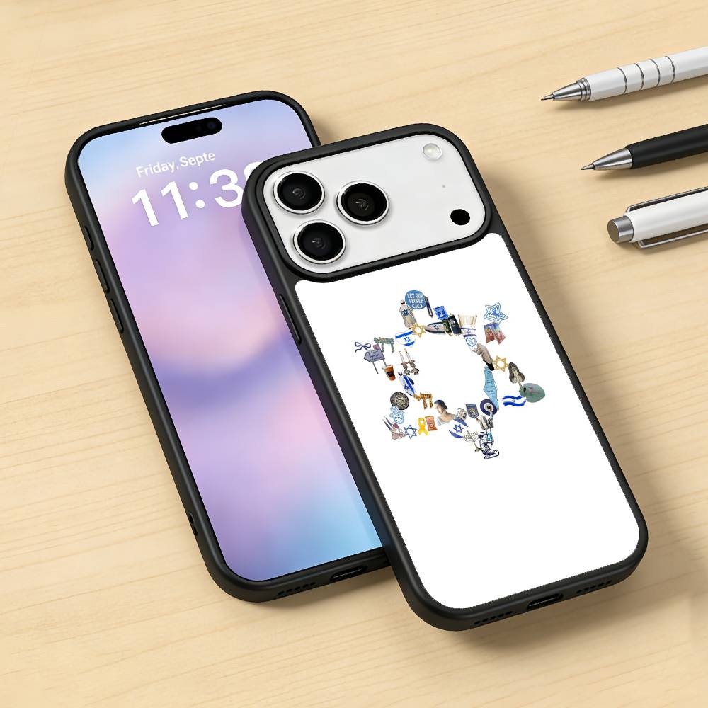 Flag of Israel Phone Case For iPhone17,16,15,14,13,12,Pro,Max,Magnetic For Magsafe Wireless Charging