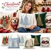 Santa Claus Santa Claus Pillow Cover 2D Holiday Pillow Cover New Christmas Pillow Cover  Sofa