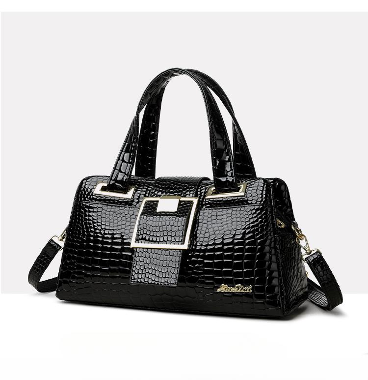 PU Luxury Crocodile Patterned Handbag Hot Selling Creative Design Women s Crossbody Bag 2026 Valentine s Day New Women s Bag чёрный