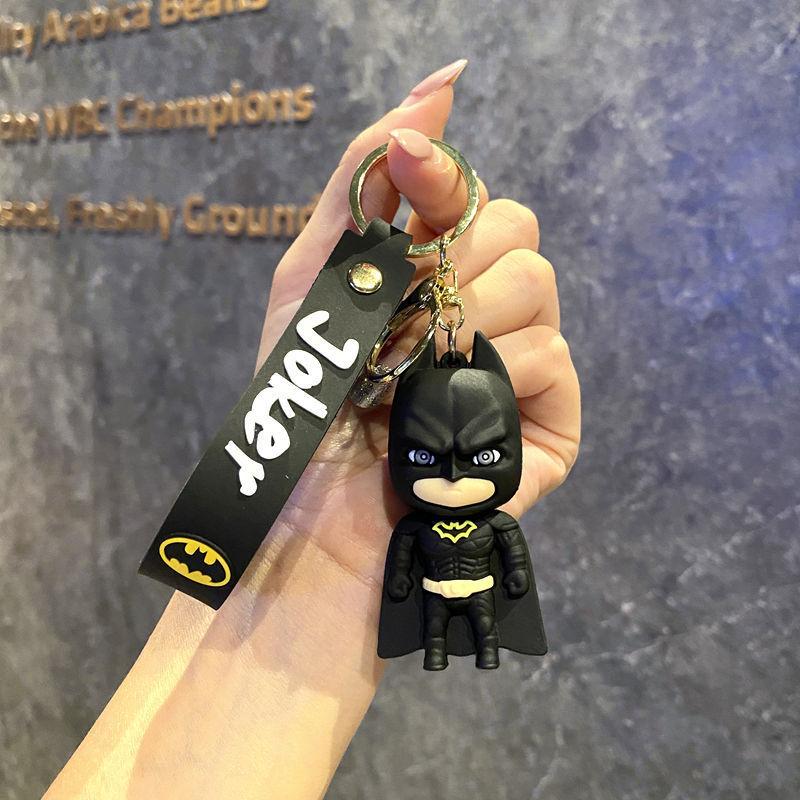 Hot New Batman Keychain Car Pendant Anime Batman Backpack Keychain Film and Television Peripherals Birthday Gift for Friends