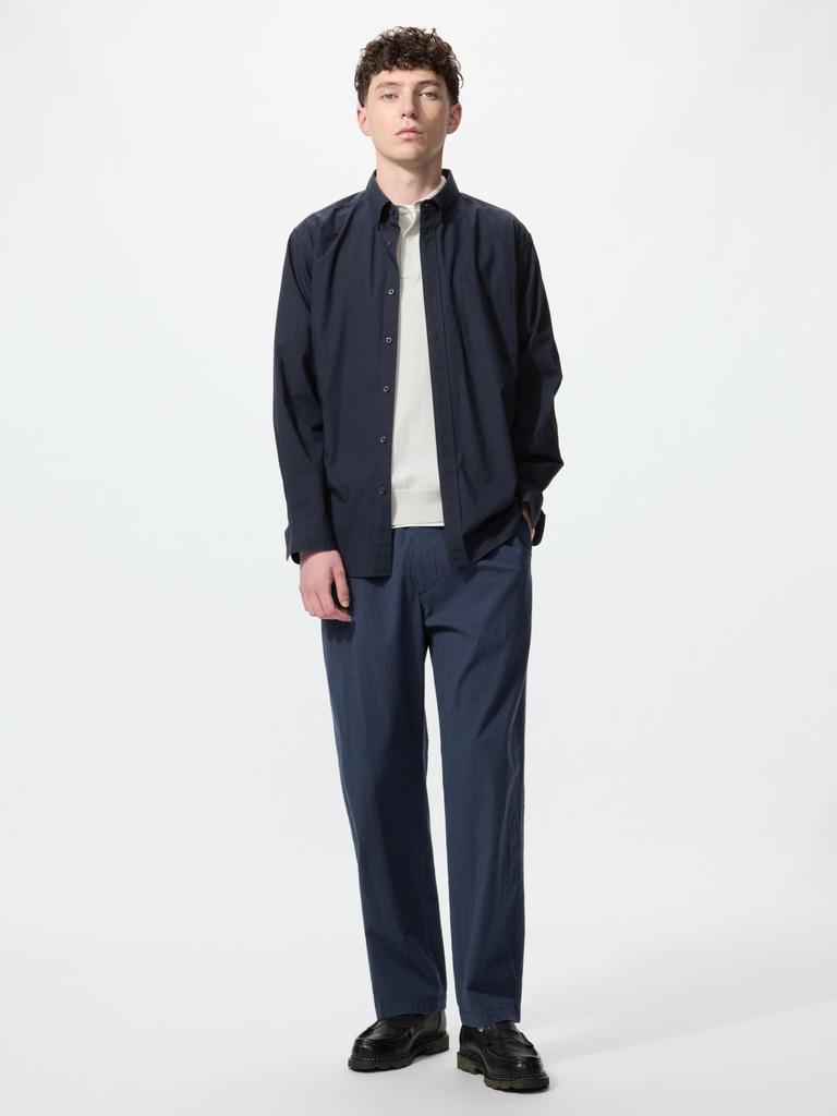 Uniqlo Stretch Easy Ankle Pants  Seersucker 