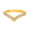 Chevron V Shape Ring Ring Zirconia For Women, Stainless Steel Curved Wedding Brand Stackable Fashion Geometric Ring