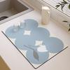 Small Fresh Kitchen Countertop Mat Dirt Resistant Heat-resistant Heat-insulating Pad Water Absorbing Quick Drying Anti Slip Pad