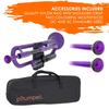 PInstruments Plastic Instrument de suflat Trompeta pTrumpet Bb Ton Ușor Foarte Durabil ABS Biocoat Antibacterian PTRUMPET1P Purple Bag &