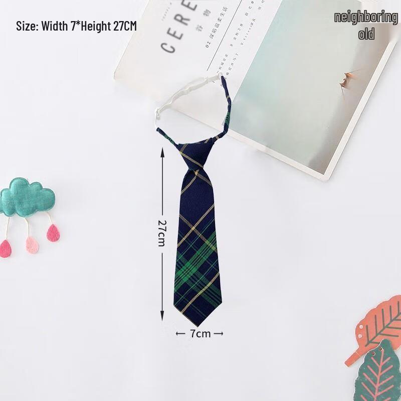 HANDUNYOU Kids Pre-tied Green Plaid Bow Tie