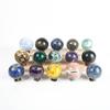 Cross-border Natural Crystal Ball with Multi-Gem Raw Stone Polished for Home Office Feng Shui Decor.