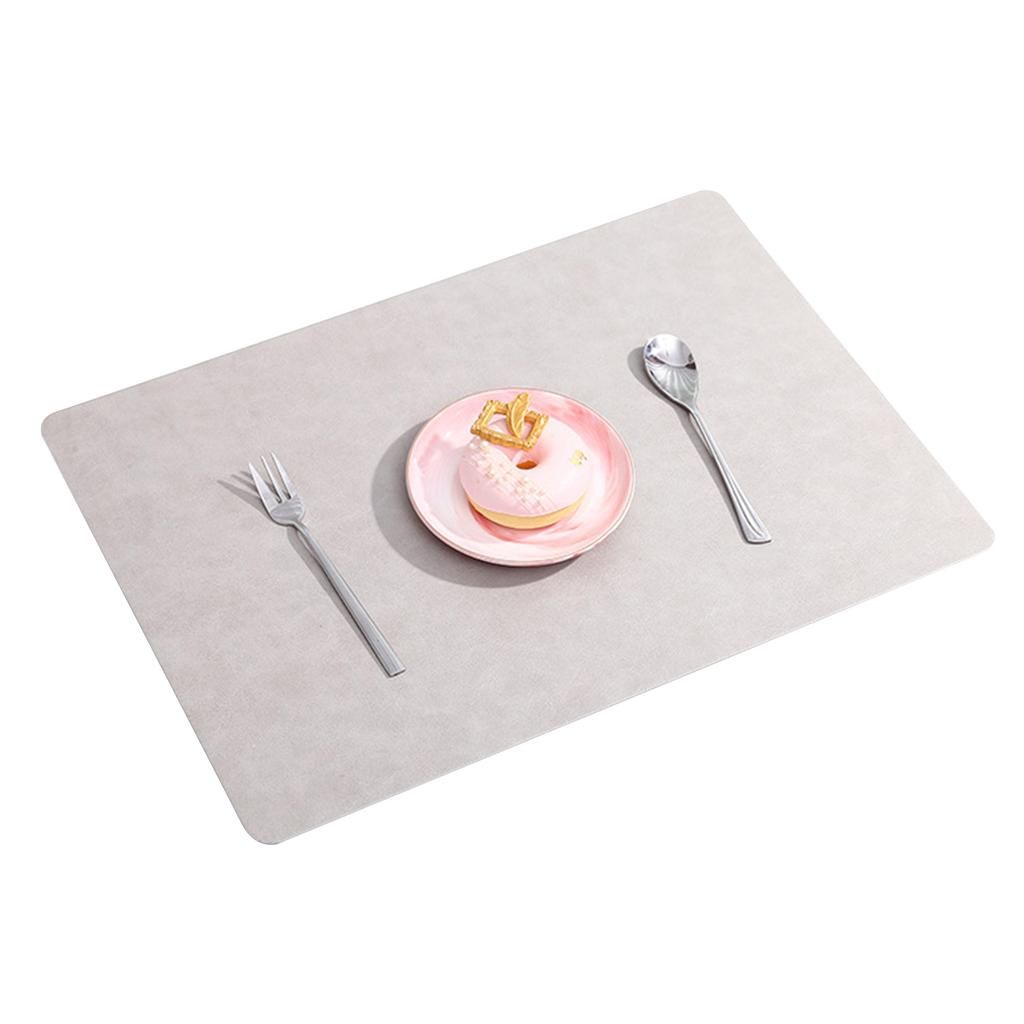 Placemat Nordic Faux Leather Table Waterproof Desk Mat Solid Color Non-slip Pad for Home Hotel