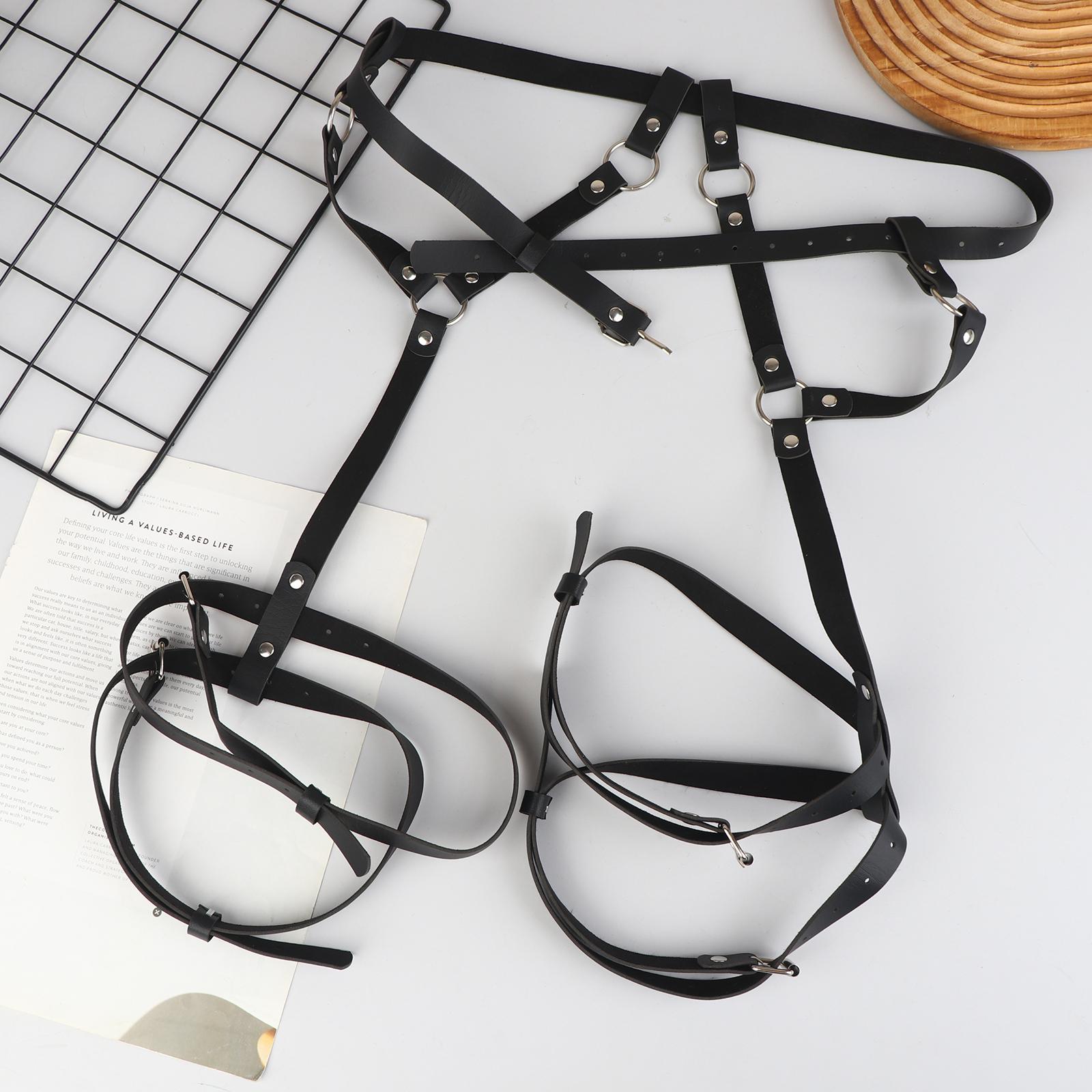 Женский декоративный пояс в готическом стиле Сексуальный двухслойный пояс на ногу Пояс-моноблок Пояс для сценических ролевых игр Аксессуары