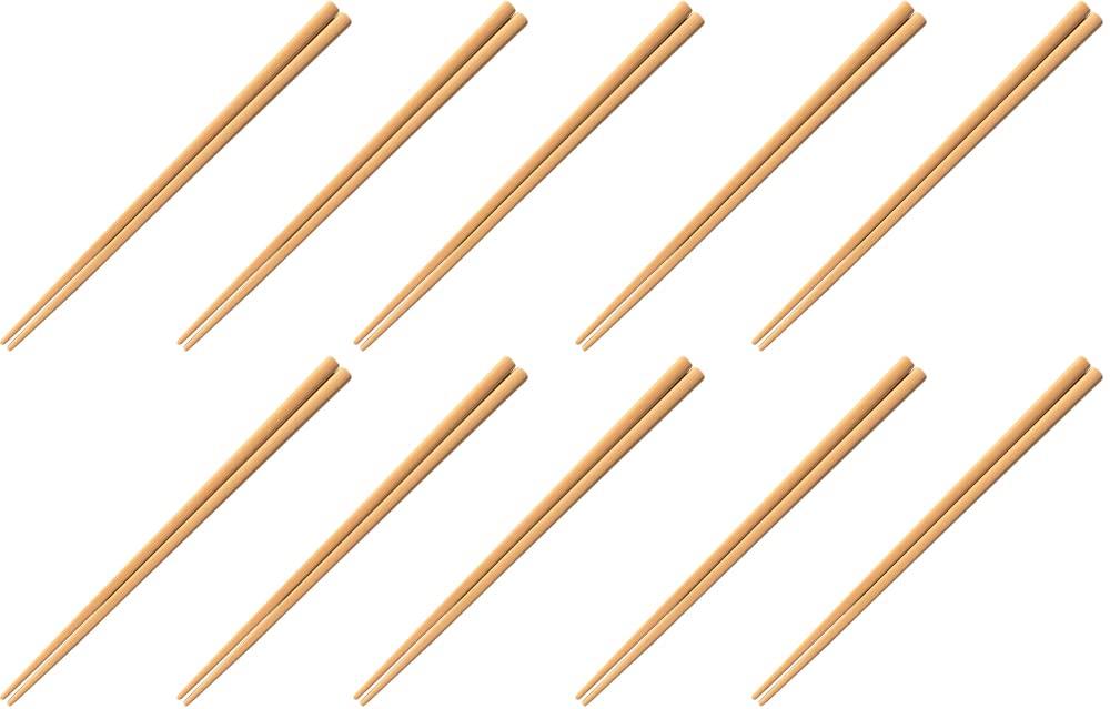 Fukui Craft PBT Made In Dishwasher Square Wood Grain Made In Japan Chopsticks, Resin, Japan, Safe, Chopsticks, Beige, 21.0cm, (10 Pairs)