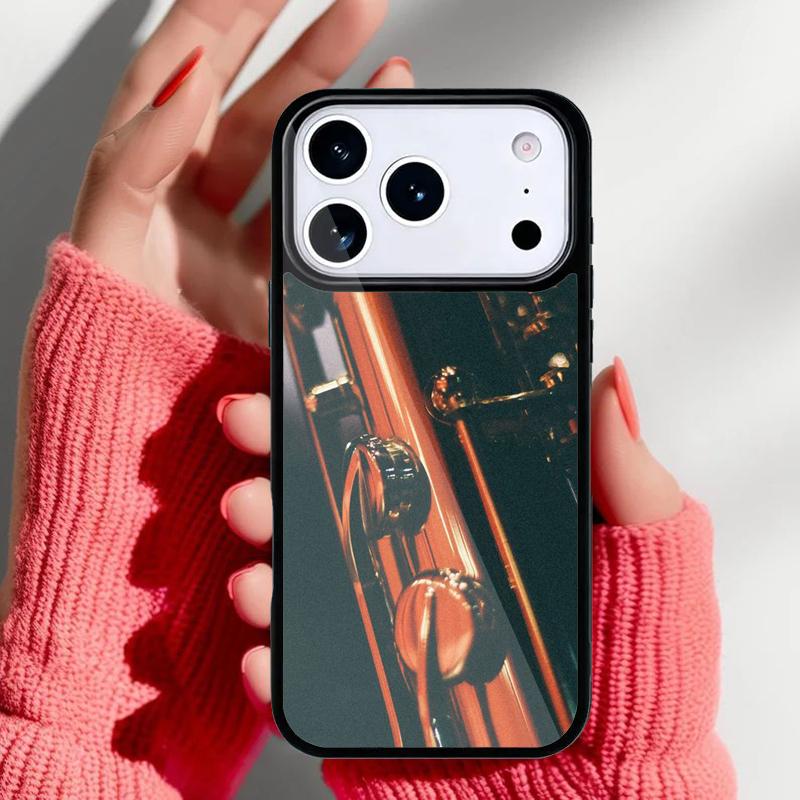 

Saxophone Music Phone Case for iPhone 17 Air 16e 15 14 13 Pro Max Back Cover for 12 11 Pro Coque iPhone 14 Plus